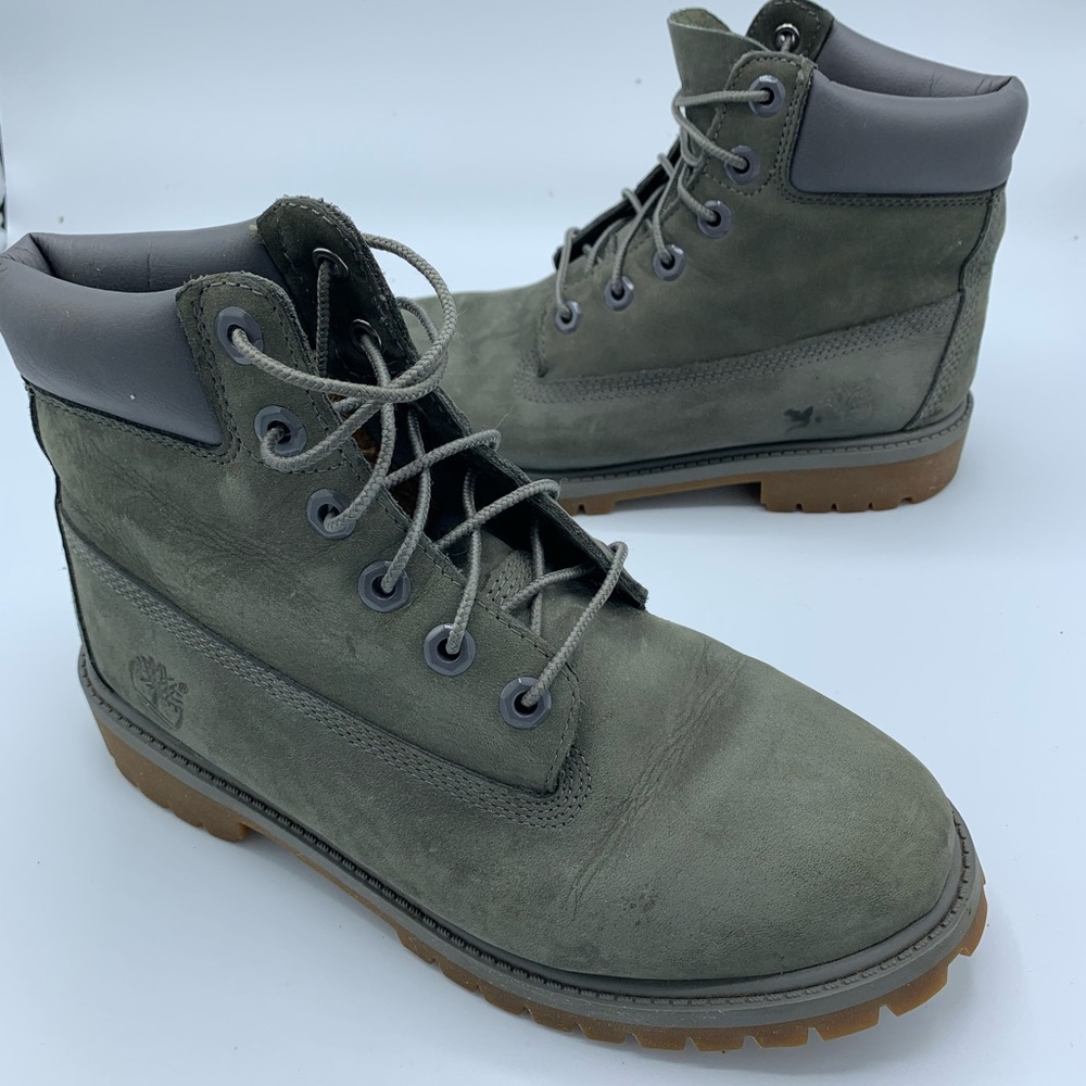 Timberland Mens sz 5 dark gray suede leather boots